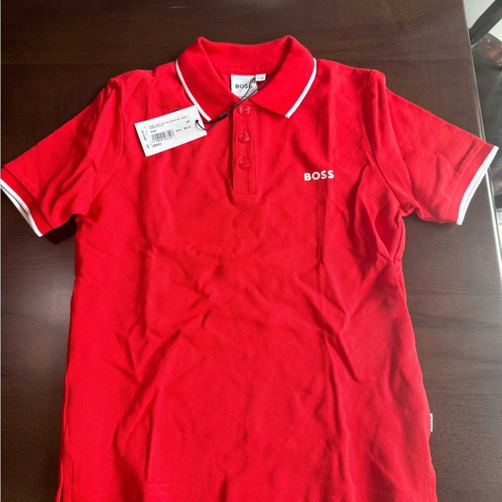 Boss Vibrant Red Polo Shirt